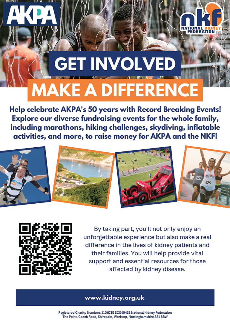 Joint AKPA and the National Kidney Patient Association Fundraising Poster
